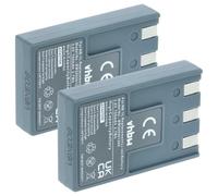 vhbw 2x Battery compatible with Jendigital JD 3.3 x 4ie, JD 5.2 z3 MPEG4, JD 6.0 z3 MPEG4 Camera DSLR (750 mAh, 3.6 V, Li-Ion)