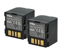 vhbw 2x Battery compatible with JVC GR-D270EG, GR-D270, GR-D270E, GR-D271, GR-D270US, GR-D270EX Videocamera (1200mAh, 7.2 V, Li-Ion)