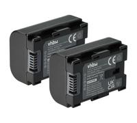 vhbw 2x Battery compatible with JVC GZ-E300BU, GZ-E300WU, GZ-E300, GZ-E300AU Videocamera (800 mAh, 3.6 V, Li-Ion) + Info Chip