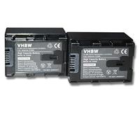 vhbw 2x Battery compatible with JVC GZ-EX355, GZ-EX515, GZ-EX555, GZ-EX555BU Videocamera (2400mAh, 3.6 V, Li-Ion) + Info Chip