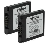 vhbw 2x Battery compatible with Leica D-Lux Camera DSLR (500 mAh, 3.6 V, Li-Ion)