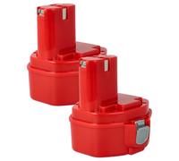 vhbw 2x Battery compatible with Makita 4333DWDE, 1051DZ, 4033DZ, 4033D, 4333D, 4332D, 4333DWD, 4333DWAE Power Tools (1500 mAh, NiMH, 14.4 V)