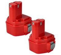 vhbw 2x battery compatible with Makita 6271DWPE, 6271DWPE3, 6271DWPL, 6271DWPLE, 6313D, 6313DA, 6313DWAE Electric Power Tools (3000mAh NiMH 12V)