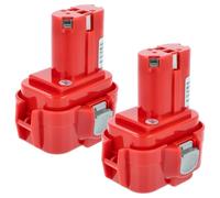 vhbw 2x Battery compatible with Makita 6400D, 6400DW, 6221DW, 6221DWE, 6703D, 6703DW, 6702D, 6702DW, 6704D Power Tools (3000 mAh, NiMH, 9.6 V)