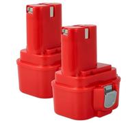 vhbw 2x Battery compatible with Makita 6706D, 6706DW, 6705DW, 6705DWA, 6706DWA, 6791D, 6704DW, 6705D Power Tools (1500 mAh, NiMH, 9.6 V)