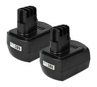 vhbw 2x Battery compatible with Metabo ULA 9.6 Power Tools (2100 mAh, NiMH, 9.6 V)