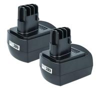 vhbw 2x Battery compatible with Metabo ULA 9.6 Power Tools (3300 mAh, NiMH, 9.6 V)