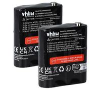 vhbw 2x Battery compatible with Motorola Talkabout T6500R, T6510, T800, T6500, T6530, T82, T82 Extreme Radio, Walkie-Talkie (1500 mAh, 3.6 V, NiMH)
