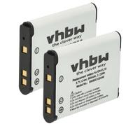 vhbw 2x Battery compatible with Nikon Coolpix S4100, S4200, S4150, S5200, S6400, S4300, S5300, S6600, S6500 Camera DSLR (600 mAh, 3.7 V, Li-Ion)