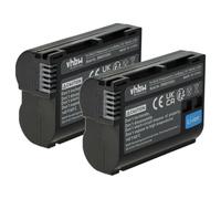 vhbw 2x Battery compatible with Nikon D800, D7000, D7100, D610, D7200, D750, D500, D600, D7500, D780 Camera DSLR (1400 mAh, 7 V, Li-Ion) + Info Chip