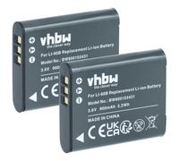 vhbw 2x Battery compatible with Olympus DS-9500, DS-2600, DS-9000, Voisquare Camera DSLR (900 mAh, 3.6 V, Li-Ion)
