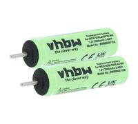 vhbw 2x Battery compatible with Panasonic ES-SV41, EW1211, EW1311, EWDJ40 Electric Razor (2000mAh, 1.2 V, NiMH)