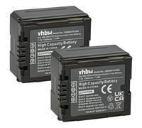 vhbw 2x battery compatible with Panasonic HDC-SD200, HDC-SD300, HDC-SD600, HDC-SD707 Videocamera (1000mAh, 7.2V, Li-Ion) + info chip