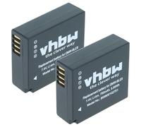 vhbw 2x Battery compatible with Panasonic Lumix DC-G100, DMC-GF3CK, DC-G100D, DC-TZ91, DMC-GF3C, DMC-GF3 Camera DSLR (750 mAh, 7.2 V, Li-Ion)