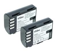 vhbw 2x Battery compatible with Panasonic Lumix DMC-G9, DC-GH5, DC-GH5M, DC-GH5L, DMC-GH3, DMC-GH3A Camera DSLR (2000 mAh, 7.2 V, Li-Ion)