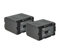 vhbw 2x Battery compatible with Panasonic NV-EX21, NV-EX1, NV-DS99, NV-GS1, NV-DS89, NV-EX3, NV-DS990 Videocamera (3200 mAh, 7.2 V, Li-Ion)