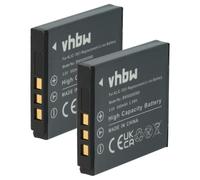 vhbw 2x Battery compatible with Rollei Compactline 200, CL200, CL-200DXG Camera DSLR (650 mAh, 3.6 V, Li-Ion)