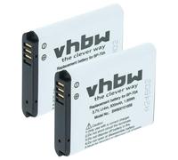 vhbw 2x Battery compatible with Samsung DV180F, ES70, ES65, ES91, ES90, ES80, ES78, ES75, ES74, ES73, ES71 Camera DSLR (500 mAh, 3.6 V, Li-Ion)