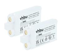 vhbw 2x Battery compatible with Shure SLXD1, SLXD3, SLXD2, SLXD5 Digital Wireless System (1200 mAh, 3.7 V, Li-Ion)