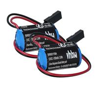 vhbw 2x Battery compatible with Siemens 6ES5095-8MAO3, 6AV3 972-1XBOO-OAOO, 6ES5980-OAA21 Industrial Controller (900 mAh, 3 V, Li-MnO2)