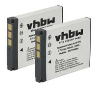 vhbw 2x Battery compatible with Sony Cybershot DSC-T10, DSC-T11, DSC-T33, DSC-T3, DSC-T5, DSC-T3s, DSC-T9 Camera DSLR (500 mAh, 3.6 V, Li-Ion)
