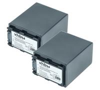 vhbw 2x Battery compatible with Sony DCR-DVD150E, DCR-DVD306(E) Videocamera (3300mAh, 7.4 V, Li-Ion) + Info Chip