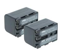 vhbw 2x Battery compatible with Sony DCR-TRV240, DCR-TRV245, DCR-TRV25, DCR-TRV24, DCR-TRV250 Videocamera (2000 mAh, 7.2 V, Li-Ion)