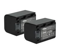 vhbw 2x Battery compatible with Sony HDR-CX520, HDR-CX505E, HDR-CX520VE Videocamera (950 mAh, 7.2 V, Li-Ion) + Info Chip
