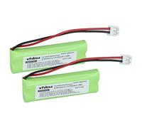 vhbw 2x Battery compatible with Swissvoice DP500, DP500 Eco Plus, DP550 BT Wireless Landline Phone (500 mAh, 2.4 V, NiMH)