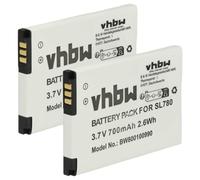 vhbw 2x Battery compatible with Unify OpenStage SL6, SL400, SL450 Wireless Landline Phone (700 mAh, 3.7 V, Li-Ion)