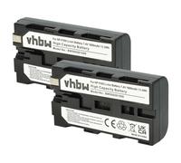 vhbw 2x Battery compatible with Yongnuo YN600LED 5500K, YN600 LED 3200-5500K Videocamera (1800mAh, 7.2 V, Li-Ion)