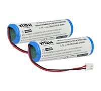 vhbw 2x Battery compatible with Zafferano Pina, LD1650BFA, Push-Up, LD1050N3 Table Light, Reading Lamp, Night Light (2600 mAh, 3.7 V, Li-Ion)