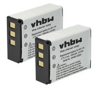 vhbw 2x Battery Replacement for Aiptek CB170, CB-170, 084-07042L-062 for Videocamera (1300mAh, 3.7 V, Li-Ion)