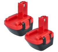 vhbw 2x Battery Replacement for Bosch 2 607 335 471, 2 607 335 487, 2 607 335 463, 2 607 335 542 for Power Tools (3000 mAh, NiMH, 12 V)