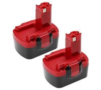 vhbw 2x Battery Replacement for Bosch 2 610 909 013, BAT038, BAT025, BAT159, BAT140, BAT041, BAT040 for Power Tools (2500 mAh, NiMH, 14.4 V)