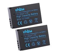 vhbw 2x Battery Replacement for Canon LP-E12 for Camera DSLR (650 mAh, 7.2 V, Li-Ion)