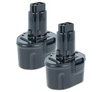 vhbw 2x Battery Replacement for Dewalt DW9057, DE9085, DE9057 for Power Tools (2000 mAh, NiMH, 7.2 V)