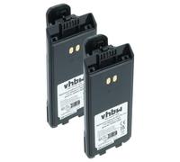 vhbw 2x Battery Replacement for Icom BP-279, BP-280, BP-280LI for Radio, Walkie-Talkie (1500 mAh, 7.4 V, Li-Ion) + Belt Clip