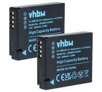 vhbw 2x Battery Replacement for Leica BP-DC10E, BP-DC10 for Camera DSLR (1000 mAh, 3.6 V, Li-Ion) + Info Chip