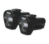 vhbw 2x Battery Replacement for Metabo 6.255.97, 6.255.85, 6.254.39, 6.254.38, 6.254.36 for Power Tools (2000 mAh, Li-Ion, 10.8 V)