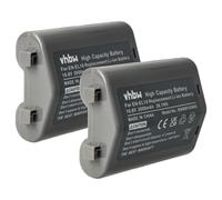 vhbw 2x Battery Replacement for Nikon EN-EL18 for Camera DSLR (2600 mAh, 10.8 V, Li-Ion) + Info Chip