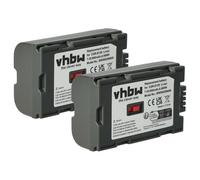 vhbw 2x Battery Replacement for Panasonic CGR-D53, CGR-D53A, CGR-D54s, CGR-D815, VSB0418, VW-VBD20 for Videocamera (900mAh, 7.2V, Li-Ion)