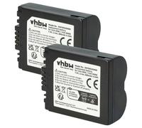 vhbw 2x Battery Replacement for Panasonic DMW-BMA7, CGR-S006E, CGR-S006, CGA-S006E, CGA-S006 for Camera DSLR (600 mAh, 7.2 V, Li-Ion)