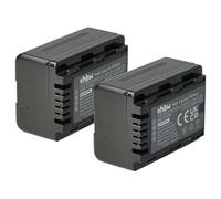 vhbw 2x Battery Replacement for Panasonic VW-VBK180, VW-VBK180-K for Videocamera (1600 mAh, 3.6 V, Li-Ion) + Info Chip