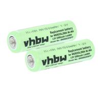 vhbw 2x Battery Replacement for Panasonic WER213L2504, WER2061L2508 for Electric Razor (1200 mAh, 1.2 V, NiMH)