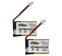 vhbw 2x Battery Replacement for Plantronics 84479-01, 86180-01 for Wireless Headset Headphones (140 mAh, 3.7 V, Li-polymer)