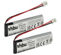 vhbw 2x Battery Replacement for Plantronics 85442-01, 89305-011 for Loudspeaker (730 mAh, 3.7 V, Li-polymer)