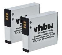 vhbw 2x Battery Replacement for Rollei AC 410-420, RL410B for Videocamera (1000 mAh, 3.7 V, Li-Ion)