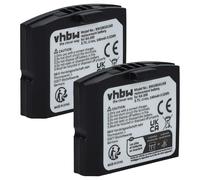 vhbw 2x Battery Replacement for Sennheiser HC-BA300, NCI-PLS100H for Wireless Headset Headphones (140 mAh, 3.7 V, Li-polymer)