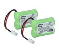 vhbw 2x Battery Replacement for SL30013 for Wireless Landline Phone (400mAh, 2.4V, NiMH) green
